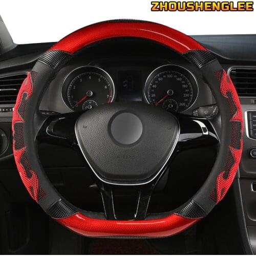 ZHOUSHENGLEE Microfiber Leather Car Steering Wheel Cover For Infinitis Q30 Q50 FX35 QX50 QX56 QX60 QX70 FX G25 G37