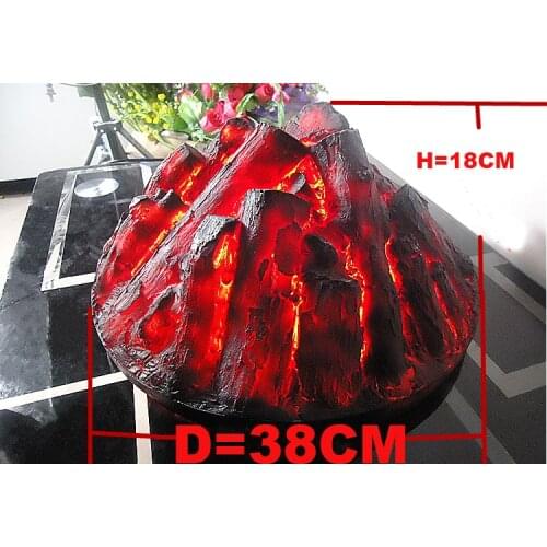 Round Electric fireplace simulation charcoal fake firewood Bonfire shoot props museum hall KTV decorations art craft party