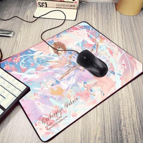 Mairuige As Best mat for Anime Lover Friends Cardcaptor Sakura Pattern Mousepad Mahou Shoujo Girls Mini Pc Table Laptop Deskmat