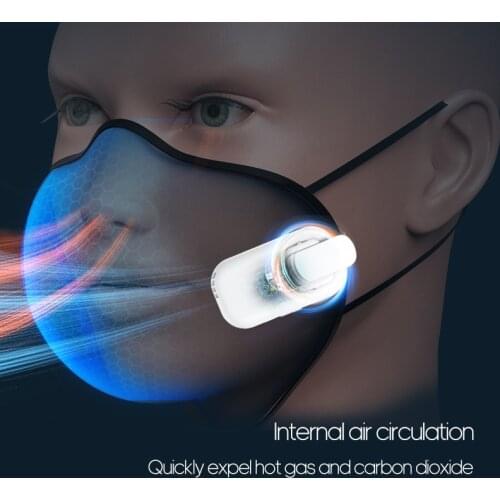 Mask fan mini portable outdoor sports mute cooling clip type mask Fan USB charging