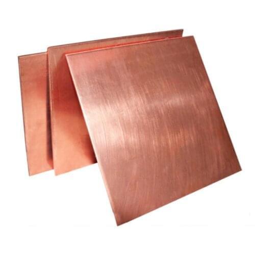 1pcs 100x100mm 200x200mm 300x300mm 0.8mm 1mm 2mm 3mm 4mm T2 Copper board Copper Sheet Copper Plate skin red copper Purple copper