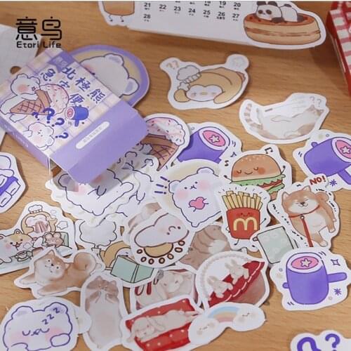 45pcs Cute Cats Polar Bear Mini Paper Sticker Decoration Diy Ablum Diary Scrapbooking Label Sticker Stationery