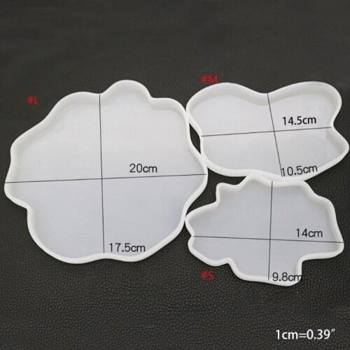 Irregular Coaster Cup Mat Mold Manual Mirror UV Resin Table Decoration DIY Crystal Epoxy Molds Crystal Mold Soap Making