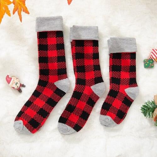 Parent-Child Socks Christmas Printed Unisex Adult Men Women Kids Baby Long Cotton Warm Socks Family Matching Christmas Socks