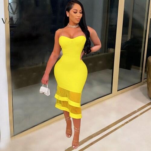 Lucky label New 2021 Fashion Sleeveless Strapless Beach Mini Solid Sexy Regular Dress Women Elegant Fashion Dress Slim Dress