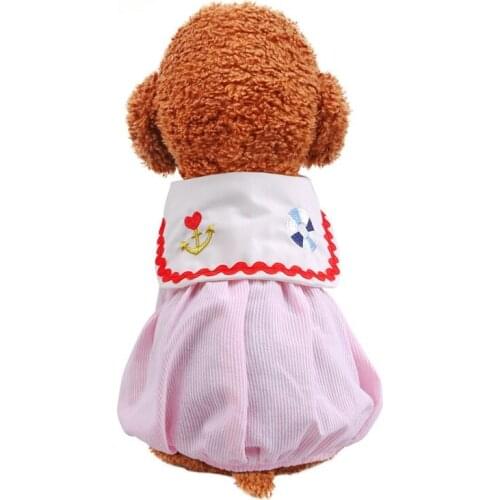 Pet Dog Cat Dress Teddy Cat Costume Striped Casual Shirt Dog Clothes for Small Dogs Pet Shirts