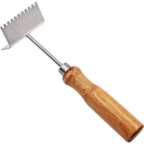 Beekeeping Honey Knife Shovel Cutter Honey Scraper Bee Shovel Comb Uncapping Fork Beekeeping Tools Wooden Handle Honey Knife