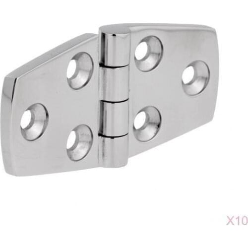 10 Sets Heavy Duty Strap Hinge 76mm x 38mm for Marine Boat Stainless Steel