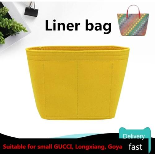 Applicable To GG Liner Bags, Short Handle Small Number Liner Bag, Felt Cloth Insert Bag, Organizer Makeup Handbag, Cosmetic Bags