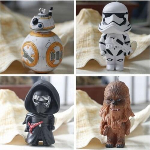 Star Wars Awakens BB8 Darth Vader PVC Pendant Space War BB-8 Action Figure Toys Keychain Gift for Kids