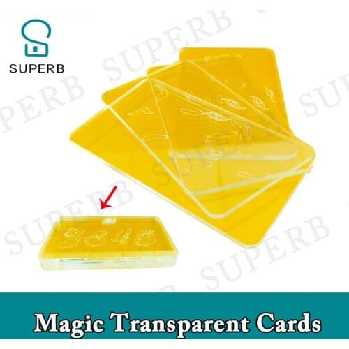 Superb escape room props Magic Transparent Cards find out four transparent cards and pile the cards up to get some game clues