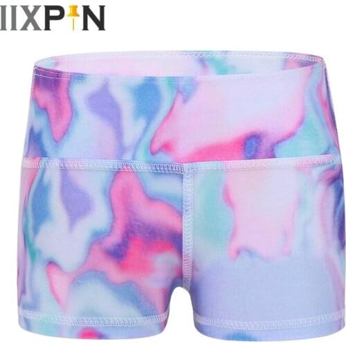 Kids Girls Ballet Dance Shorts Gymnastic Boy-cut High Waist Bottoms Active wear Shorts for Sports Workout Ballet Dance Shorts