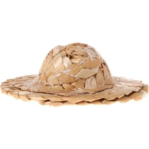 1PC Handmade Straw Woven Hat Adjustable For Parrot Birds Accessories Fashionable