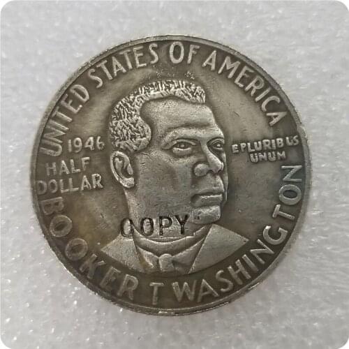 USA 1946-P Booker T Washington Silver Half Dollar Commemorative COPY commemorative coins-replica coins medal coins collectibles