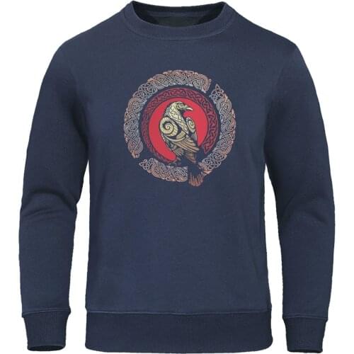 Viking legend Viking Ragnars Raven Men Hoodies Sweatshirt 2019 Autumn Fashion Casual Sweatshirts Warm Men hip hop Streetwear