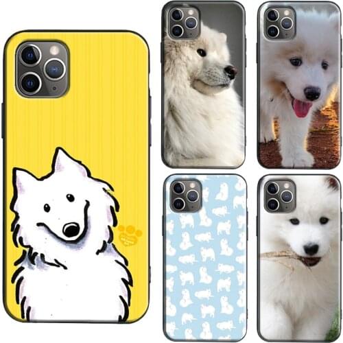 Samoyed Puppy TPU Case For iPhone 11 12 Pro Max mini X XS Max XR 6S 7 8 Plus SE 2020 Cover Fundas
