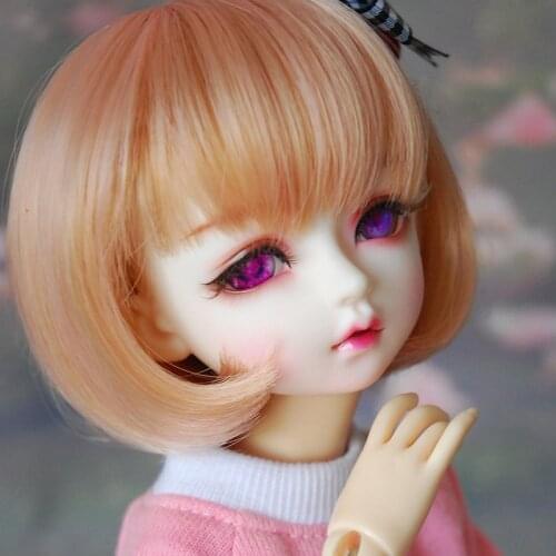 BJD doll hair wigs High-temperature wire Pear flower head short wigs for 1/3 1/4 1/6 BJD DD SD YOSD doll wig doll Accessories