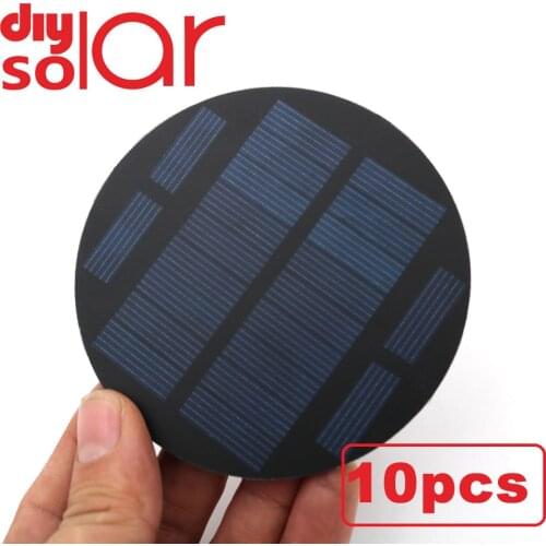 Round 5.5V 100mA 0.55Watts Solar Cells poly Li-ion Battery charger Regulator voltage LED lamp Solar Panel 3.2 3.7 VDC