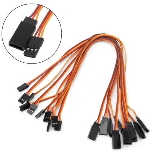 10Pcs Servo Extension Lead Wire Cable For RC Futaba JR Male to Female