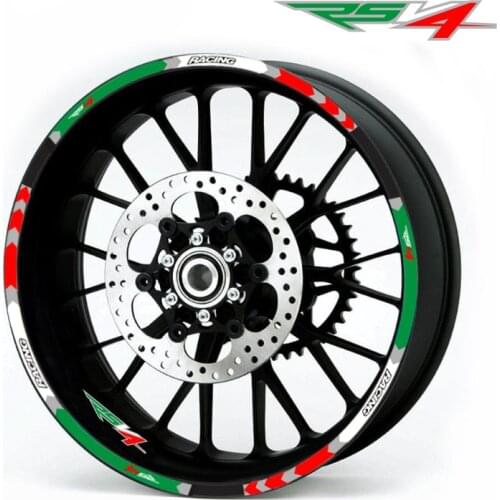 New high quality 12 Pcs Fit Motorcycle Wheel Sticker stripe Reflective Rim For Aprilia RSV4 R/RR RSV4 RF RSV4 RFW