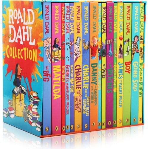 17 Books/Set Roald Dahl Collection Childrens Literature English Picture Novel Story Book Set Early Educaction Reading for Kids