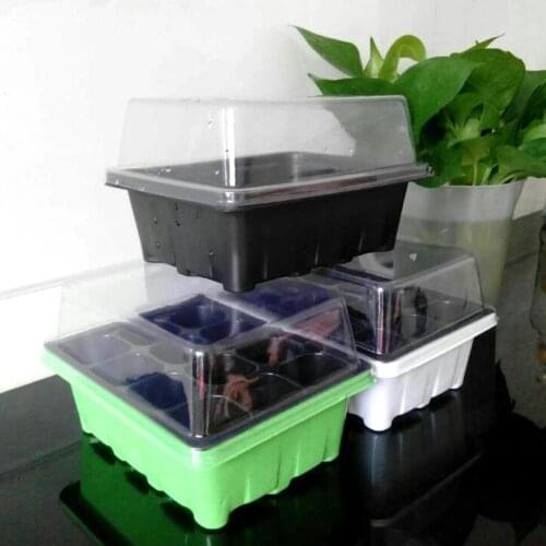 1L 12-Hole Garden Planting Seeds Germination Box Nursery Pot Seedling Case Tray