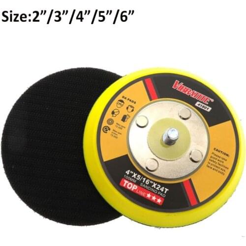 2-6Inch M6 M8 Thread Hook and Loop Backup Sanding Pad Sanding Disc Backing Pad For Abrasive Tools Grinder Accessories