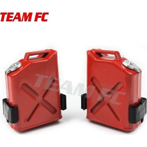 2pcs 1/10 RC Crawler Scale Accessory Tool yellow Axe red Oil Tank For SCX10 D90 CC01 Truck Climbing car Simulation parts S108