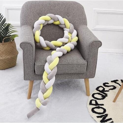 3M Length Knot Soft Baby Bed Bumper Crib Sides 3 Braid Newborn Crib Infant Room Decor Bedding for Infant