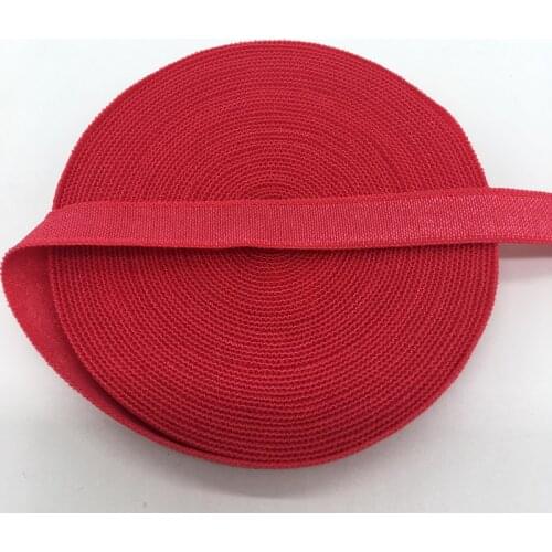 5Yards/lot 3/8" 10mm Red Solid Shiny Satin Elastics Band Headband Bra Strap Dress Sewing Trim
