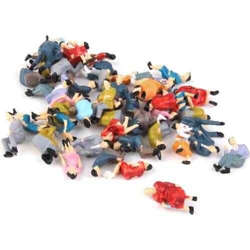 50pcs Various Poses Seated People Sitting Figures Train Scenery DIY O Scale