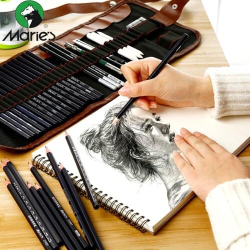53PCS/Set sketch full range of wooden pencil outdoor sketching special sketch pencil set student artist drawing special statione