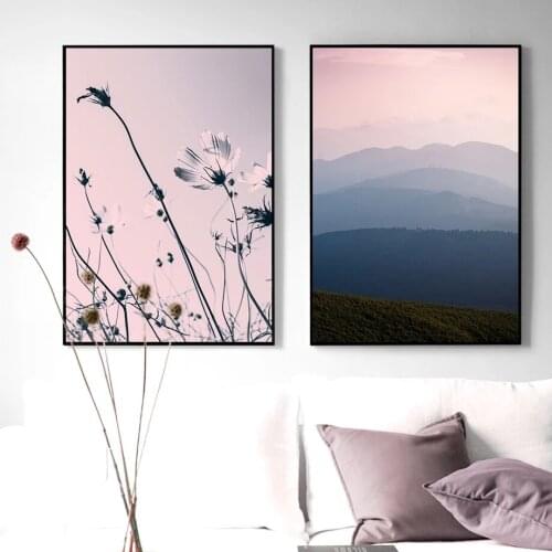 Cherry Blossoms Flower Abstract Art Canvas Painting Living Room Bedroom Cafe Internet Nordic Style Wall Art Pict