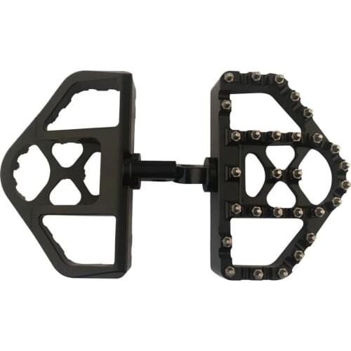 CNC Aluminium Wide Foot Pegs Floorboards Rests Pedals for harley Electra Glide Chopper Sportster 883 (Black)