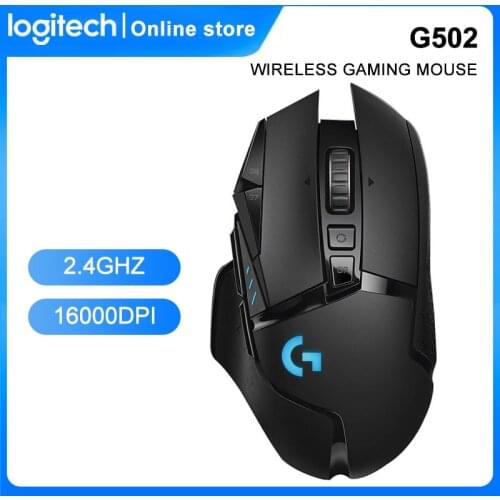 Logitech G502 Wireless Gaming Mouse 1ms Connection LIGHTSPEED HERO 16K Sensor LIGHTSYNC RGB Infinite Charging USB Rechargable