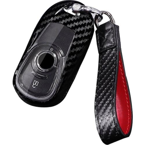 Kwaks Car Key Cover for Buick New Regal Enclave Cora Key Set Verant LaCrosse Clasp GL8 Enclave Carbon fiber pattern wrap