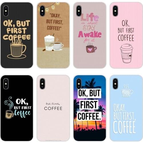 Ok But First Coffee Book For Huawei Honor 4C 5C 6X 7 7A 7C 8 9 10 8C 8S 8X 9X 10I 20 Lite Pro Accessories Phone Shell Covers