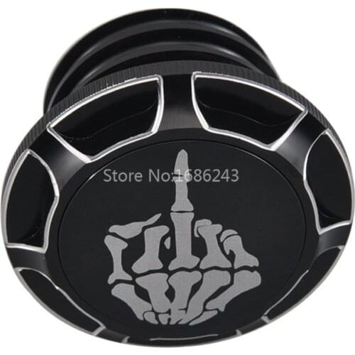 Motorcycle black Fuel Tank Cover Skeleton Middle Finger protection cap Trim For Harley Sportster XL 1200 883 Models 1996-2014