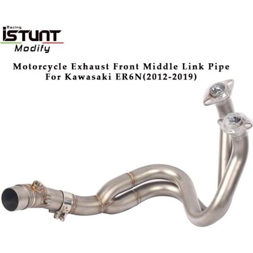 For Kawasaki ER6N NINJA650 2012 2013-2016 2017 2018 2019 Motorcycle Exhaust System Escape Modified Front Middle Link Pipe Tube
