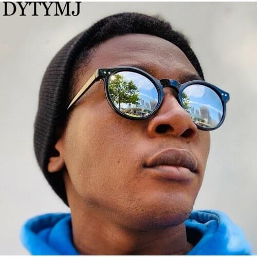 DYTYMJ Vintage Round Sunglasses Men Luxury Brand Sun Glasses for Men/Women Retro Eyeglasses Men Mirror Oculos De Sol Feminino