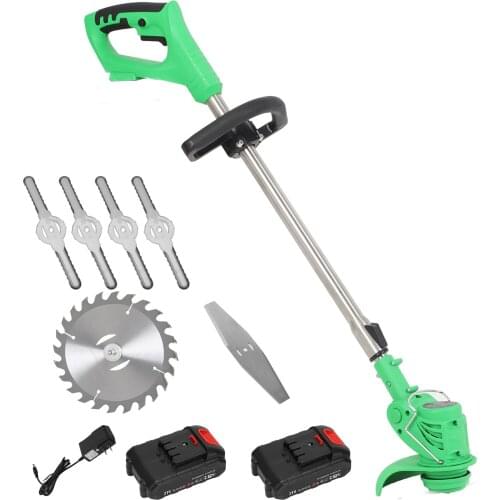 Electric Grass Trimmer Edger Lawn Mower 21V 3000mAh Lithium-Ion Cordless Weed Brush Cutter Kit Pruning Cutter Garden Tools
