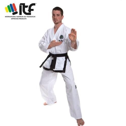 Professional Ultralight ITF Taekwondo assistant instructor Doboks Adult Embroidery Uniform Martial Arts Kimono for 1-3 Dan Gi