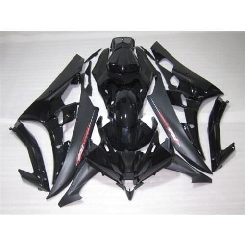 Injection molding top selling fairing kit for Yamaha YZF R6 06 07 black fairings set YZFR6 2006 2007 FS12