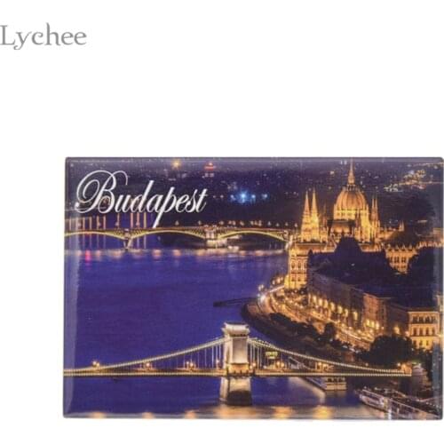 Lychee Life Budapest City Night Fridge Magnetic Fridge Magnets Tourist Souvenirs Magnetic Refrigerator Stickers Home Decoration