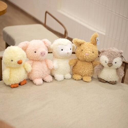 20/30CM Kawaii Duck Plush Toys Cute Stuffed Animal Soft Real Life Owl Rabbit Pig Sheep Appease Doll Birthday Gift For Kids Toy