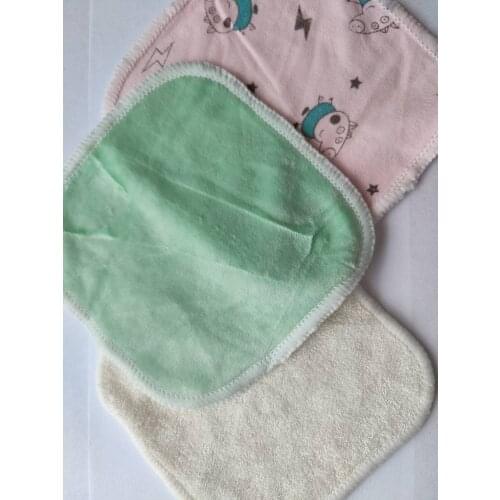 Reusable Bamboo Baby Wipes, Washable Small Size Saliva Towel Face Wipes 12*12cm