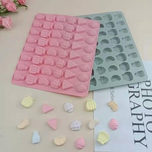 Cartoon fruit watermelon banana QQ candy jelly silicone mold kitchen household manual mold high temperature resistance