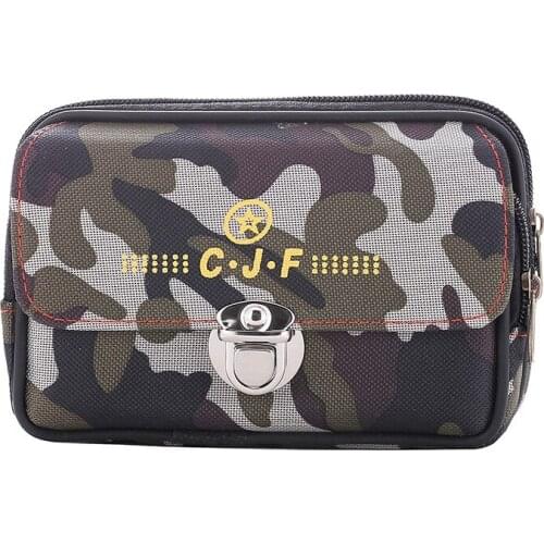 Men Fanny Pack For Mobile Phone Male Hasp Zipper Hasp Coin Purse Canvas Good Quality Bag Casual Waist Packs Money ID Bags Purses