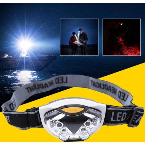 Headlamp 3.0modes Running Bicycle Bike Camping Head Torch Lamp Headlight Red Light Sporting Goods Fishing Hiking