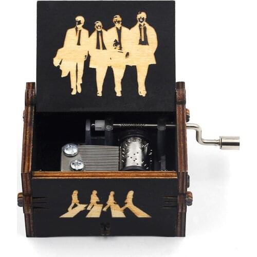 2021 NEW Wooden Hand Music Box Jurassic Park QUEEN LOVE MOM DAD MQUEEN You My Sunshine Christmas Birthday Halloween GiftS